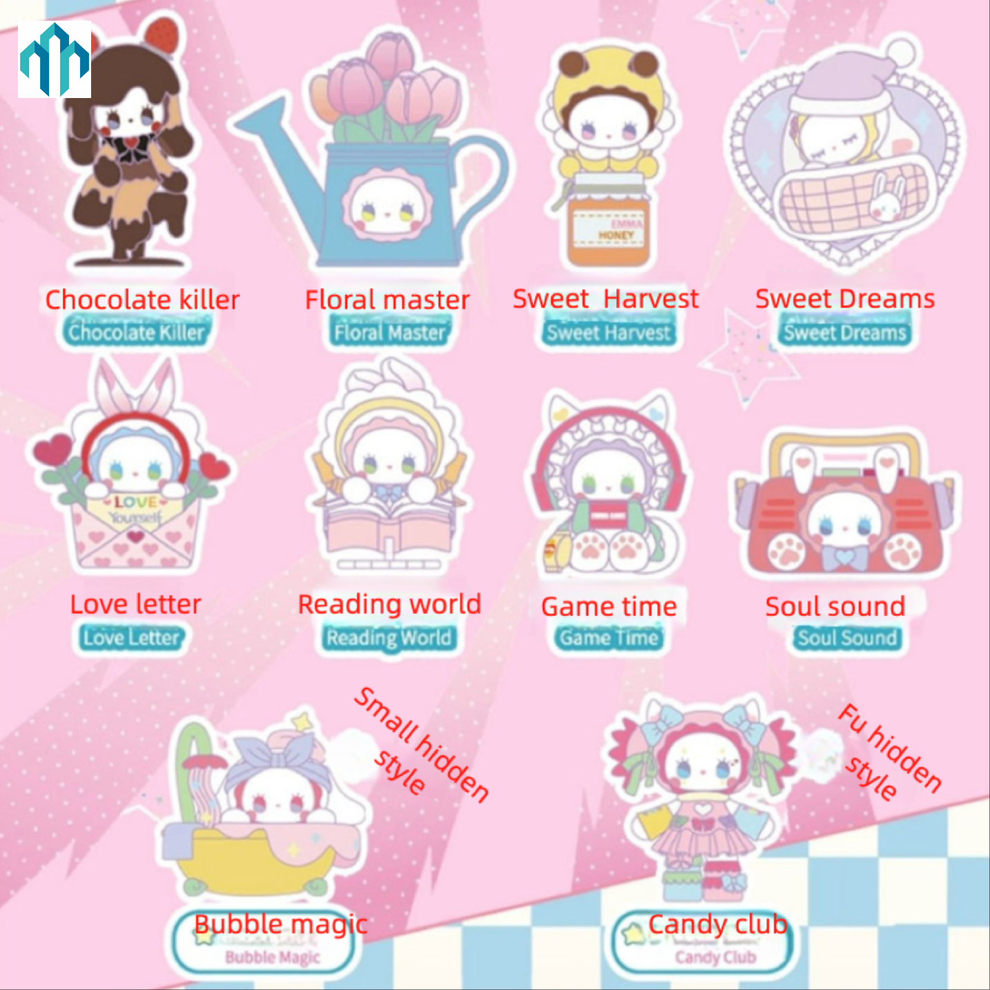 G16-EMMA Love Dopamine Series Mysterious Character Blind Box (Set of 8)