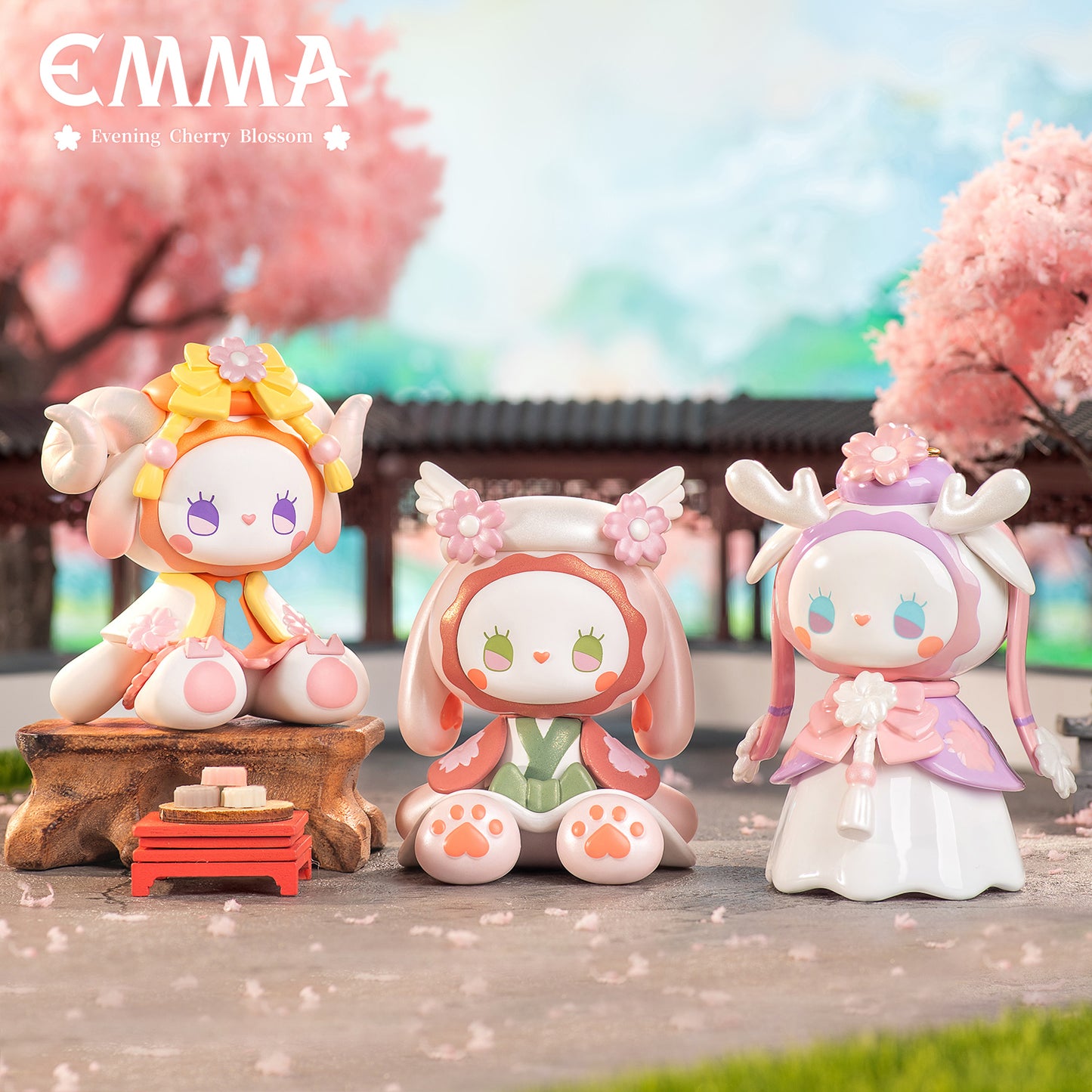 G4-EMMA Evening Cherry Blossom Collection Mysterious Character Blind Box (Set of 8)
