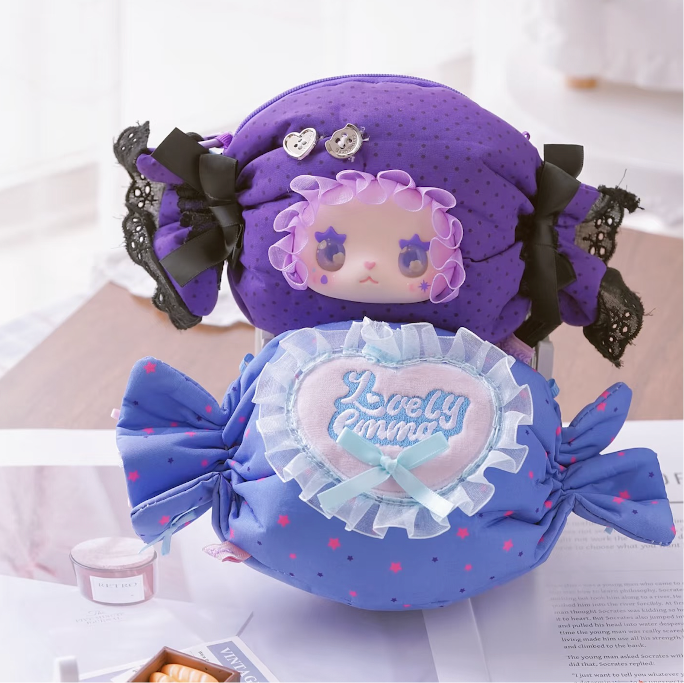 (2025new)EMMA Candy House Series Candy Fabric Small Bag Trendy Play (6 pieces per box)