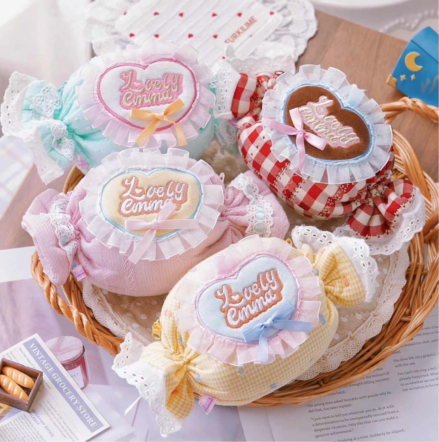 (2025new)EMMA Candy House Series Candy Fabric Small Bag Trendy Play (6 pieces per box)