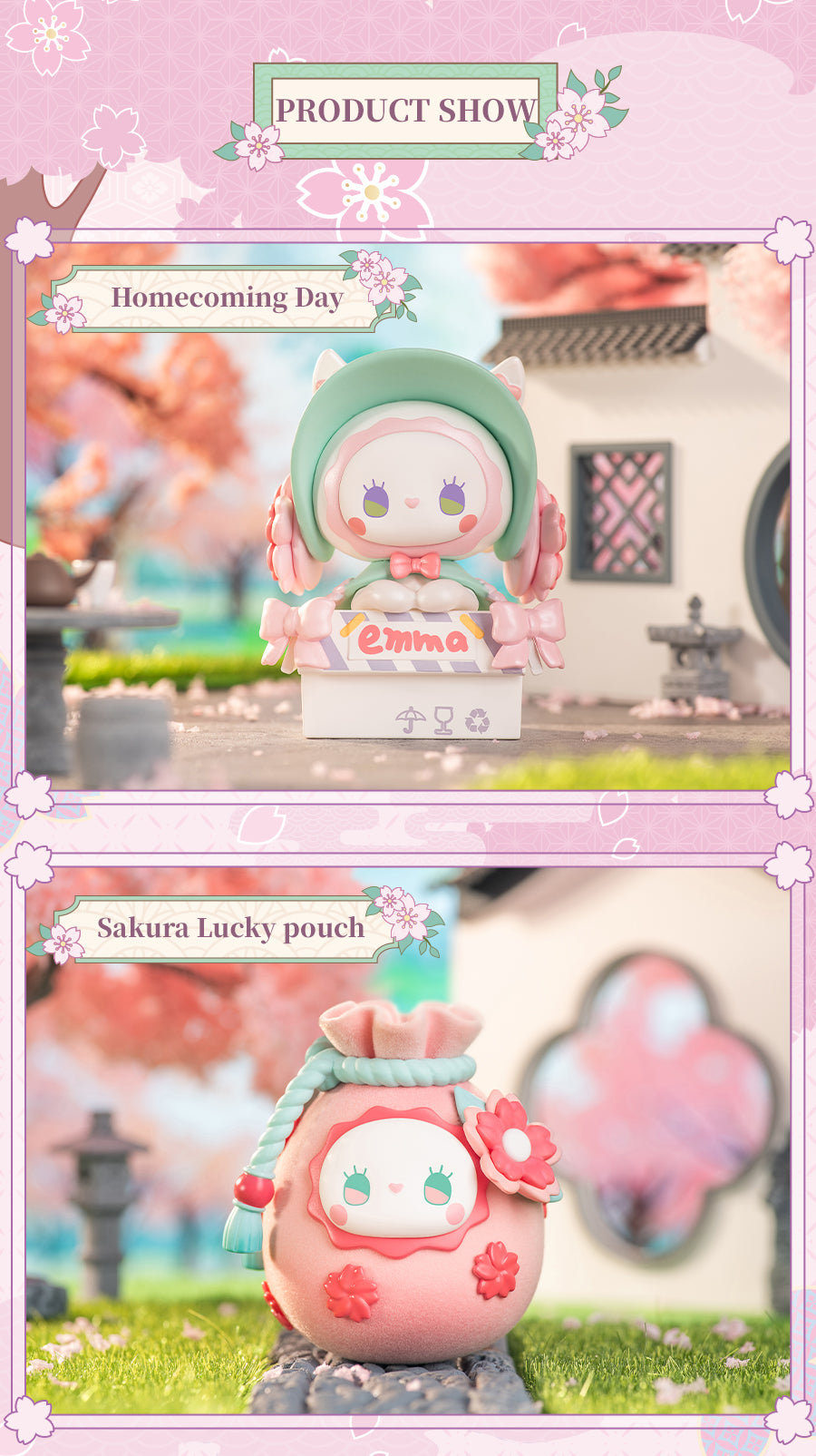 G4-EMMA Evening Cherry Blossom Collection Mysterious Character Blind Box (Set of 8)