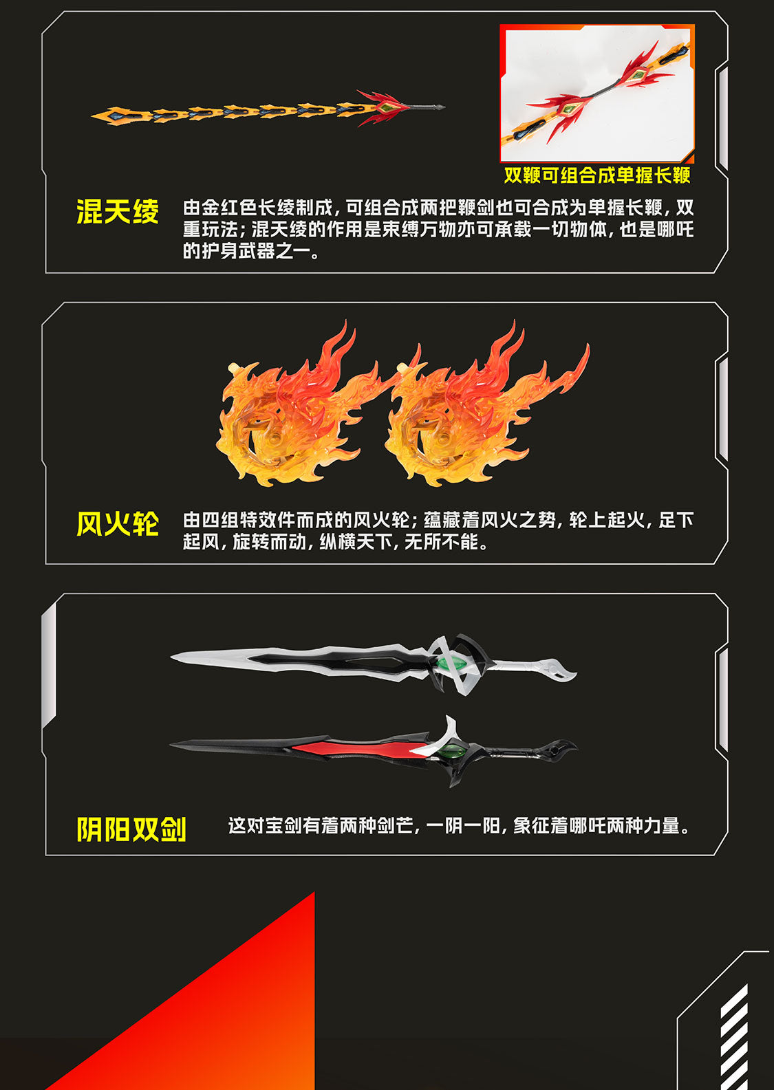 M4-Modonghe [Nezha] Six-Armed Alloy Skeleton Lotus Platform Multi-Weapon Collectible Mecha Model（6-piece set）
