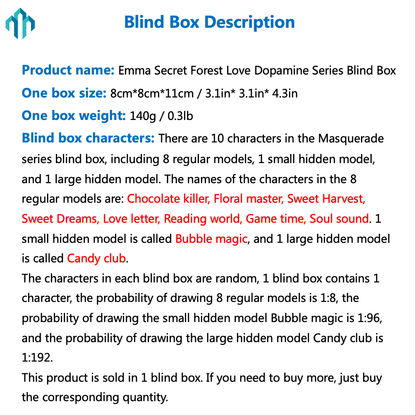 G16-EMMA Love Dopamine Series Mysterious Character Blind Box (Set of 8)