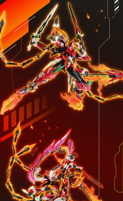 M4-Modonghe [Nezha] Six-Armed Alloy Skeleton Lotus Platform Multi-Weapon Collectible Mecha Model（6-piece set）