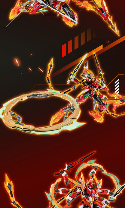 M4-Modonghe [Nezha] Six-Armed Alloy Skeleton Lotus Platform Multi-Weapon Collectible Mecha Model（6-piece set）