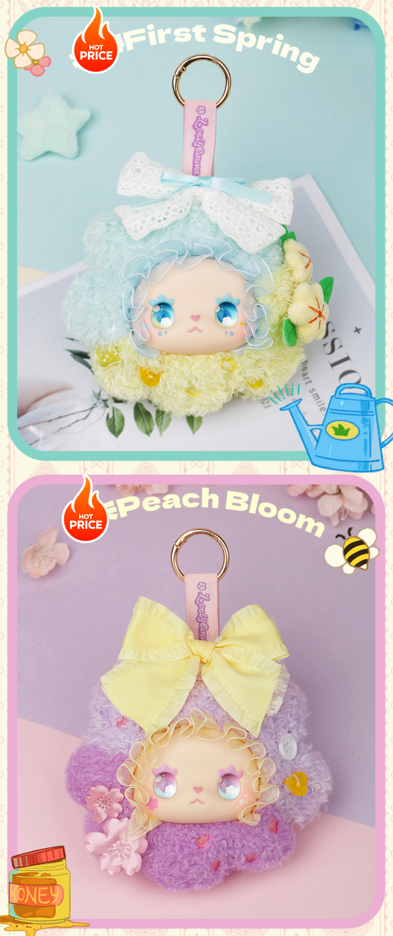 G17-EMMA Sui Sui Hua Ling Plush Series Collectible Figure Blind Box (Set of 8)